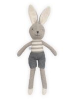 Jollein 037-001-+Stofftier Kuscheltier Hase Kaninchen Junge Joey grau 50 cm – Bild 6