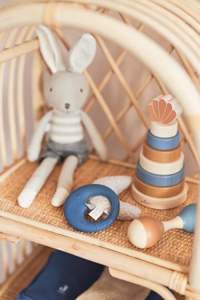 Jollein 037-001-+Stofftier Kuscheltier Hase Kaninchen Junge Joey grau 50 cm – Bild 7