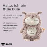 Steiff Kuscheltier Ollie Euleßes Stofftier, Jungen, Mädchen & Babys ab 0 Monaten, Friends, Plüschtier 23 cm, Beige – Bild 6