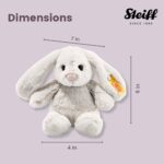 Steiff Hoppie Hase 18 cm hellgrau, Plüschtier Hase mit Schlappohren, Soft Cuddly Friends, flauschiges Stofftier zum Kuseln – Bild 2