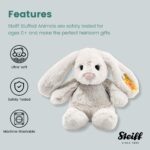 Steiff Hoppie Hase 18 cm hellgrau, Plüschtier Hase mit Schlappohren, Soft Cuddly Friends, flauschiges Stofftier zum Kuseln – Bild 3