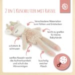 Bieco Kuscheltier Reh Ella mit Rassel | Baby Kuscheltier ab 0 Monate Stofftier Baby Plüschtier Reh r2 – Bild 6